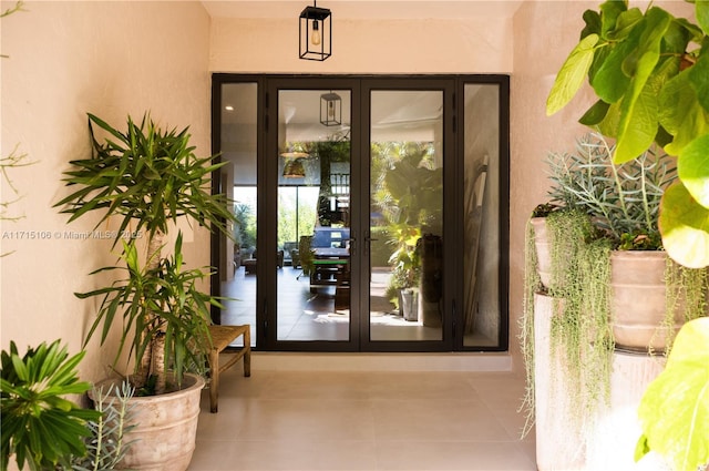 view of exterior entry with french doors