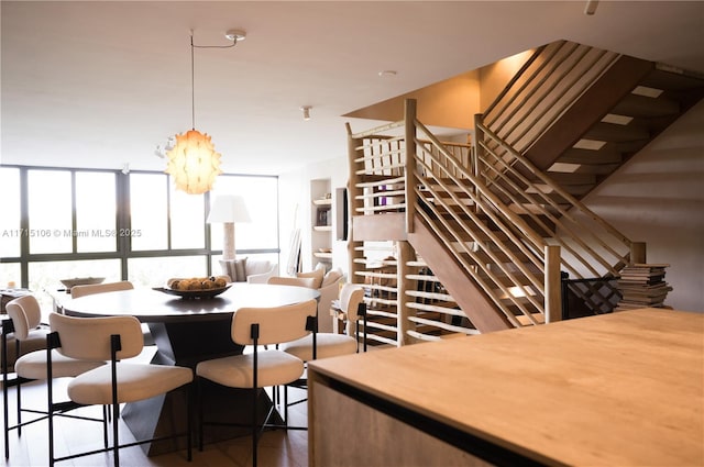 dining room featuring expansive windows