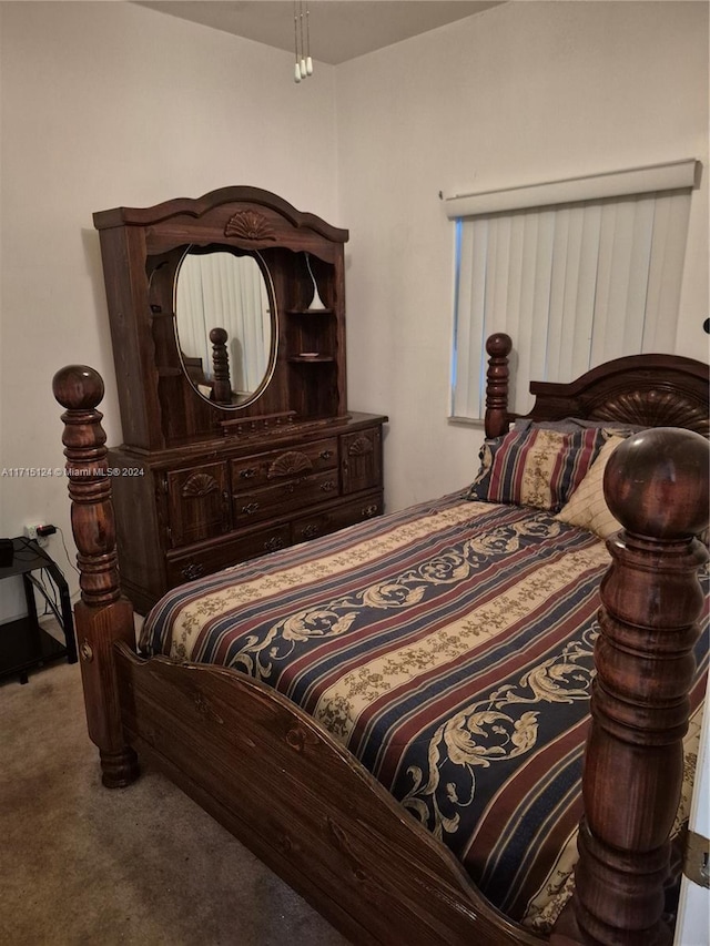 bedroom featuring carpet