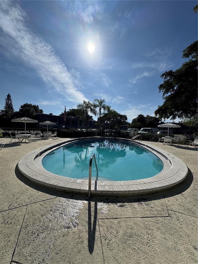 view of pool with a patio area