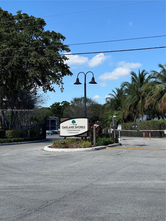 view of community sign