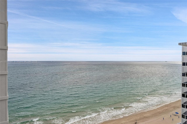 property view of water with a view of the beach