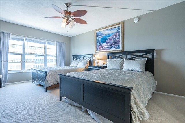 3750 Galt Ocean Dr Unit 1602, Fort Lauderdale, FL 33308 - carpeted bedroom featuring baseboards and ceiling fan