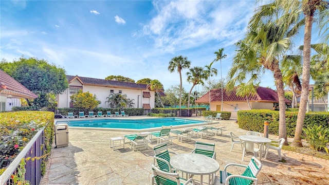 view of pool with a patio