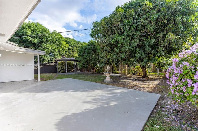 view of patio / terrace with a gazebo