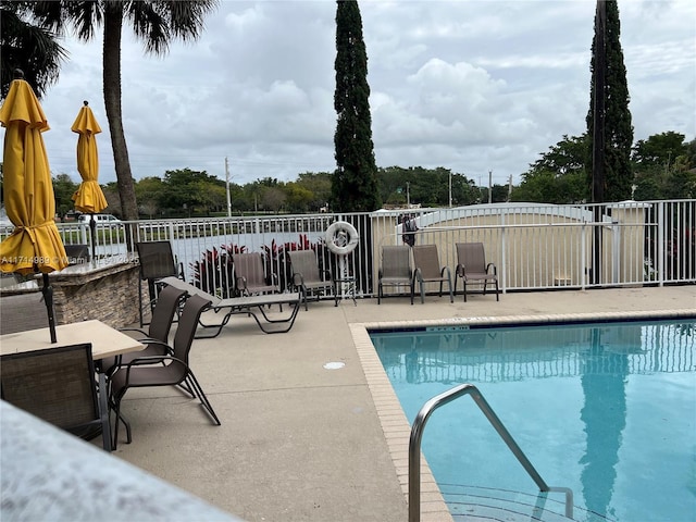 view of pool with a patio area