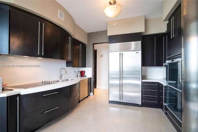 kitchen with sink and stainless steel appliances