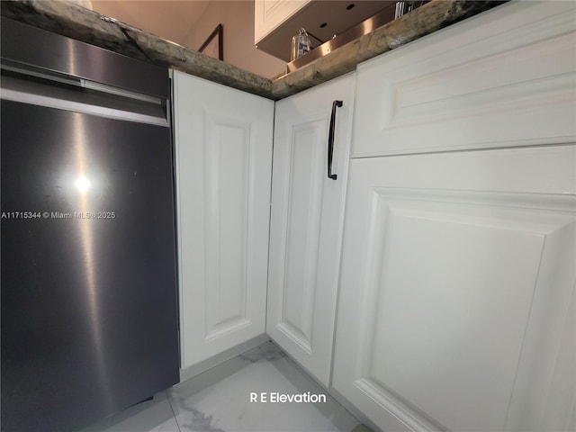 room details with dishwasher and white cabinets