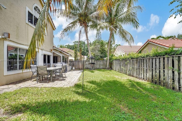 view of yard with a patio