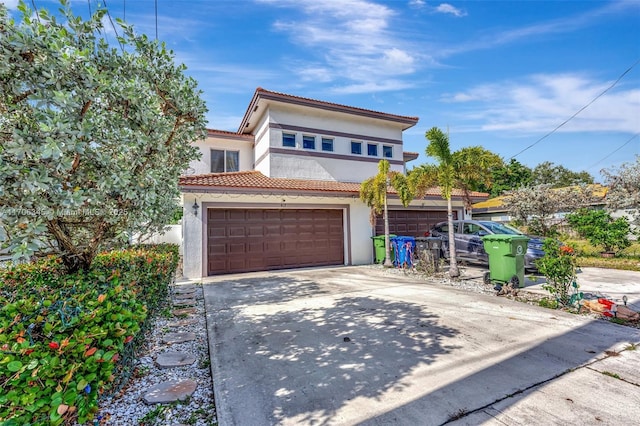 view of front of home featuring a garage