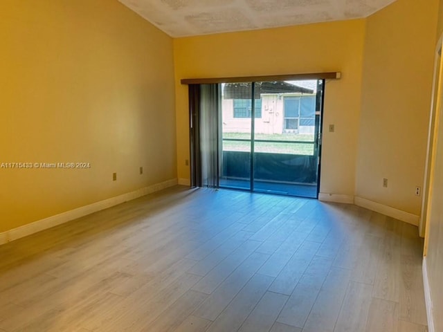 empty room featuring light wood-type flooring