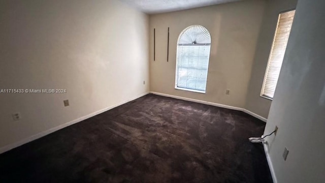 view of carpeted spare room