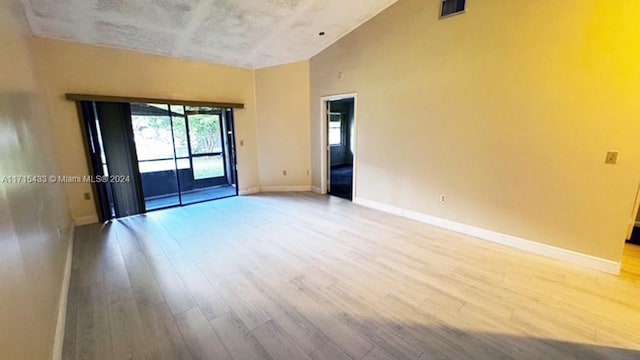 empty room featuring light hardwood / wood-style flooring