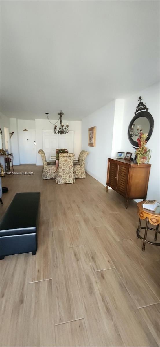 1980 S Ocean Dr Unit 9M, Hallandale Beach, FL 33009 - living area with wood finished floors