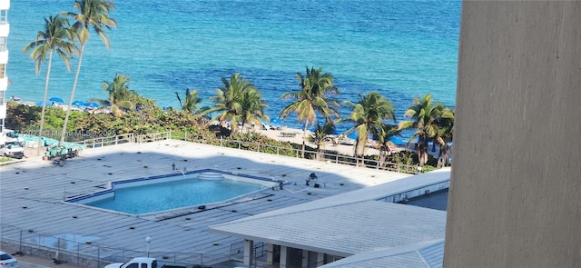 1980 S Ocean Dr Unit 9M, Hallandale Beach, FL 33009 - view of pool with fence and a water view