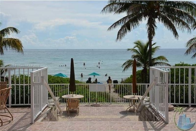 1980 S Ocean Dr Unit 9M, Hallandale Beach, FL 33009 - view of patio / terrace featuring a water view