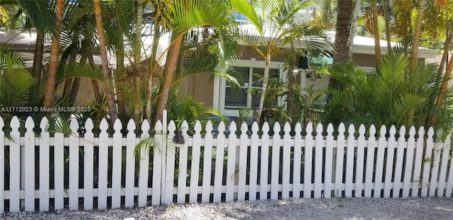 view of gate featuring a fenced front yard