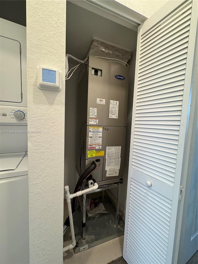 utilities with stacked washer / dryer