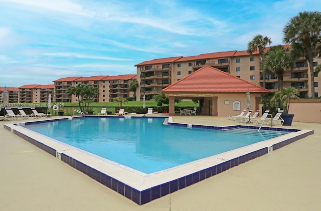 view of pool with a patio area