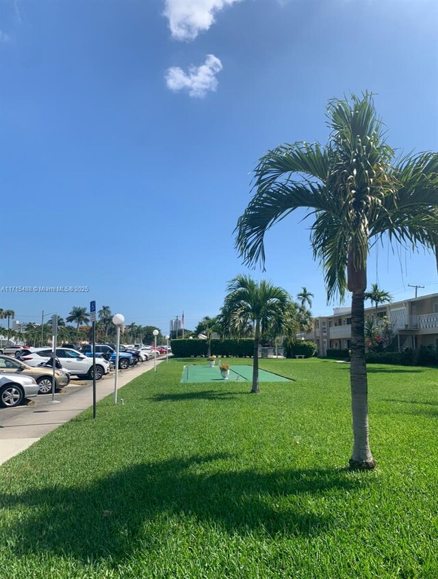 view of community with a lawn