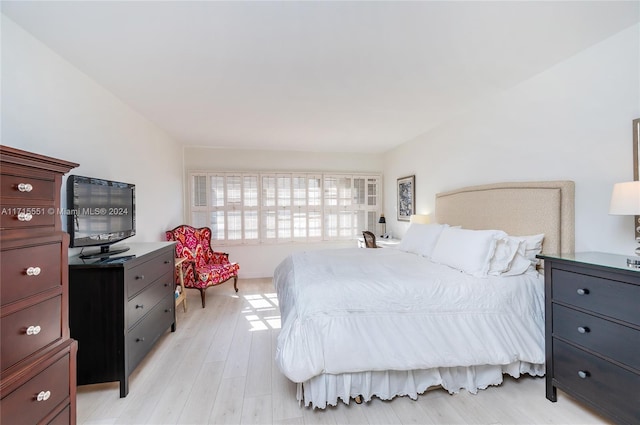 bedroom featuring light wood-type flooring