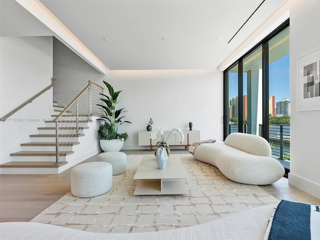 interior space featuring light hardwood / wood-style flooring