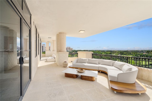 balcony with outdoor lounge area