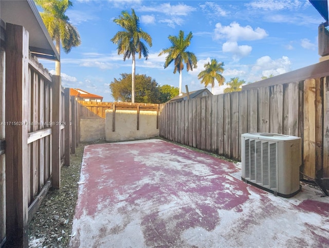 view of patio / terrace with central air condition unit