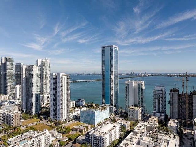 city view with a water view