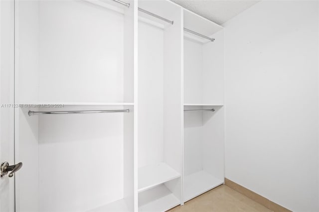 view of walk in closet