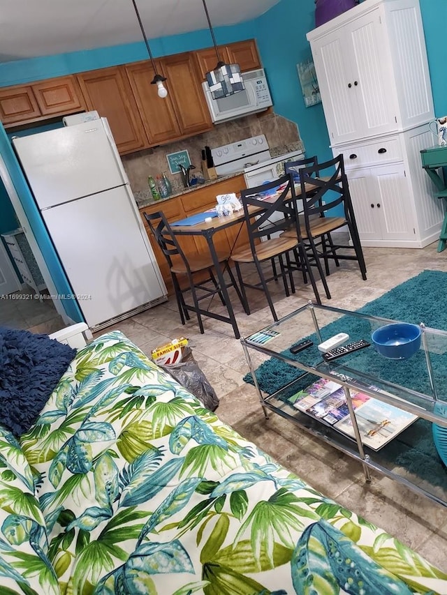 kitchen featuring white appliances