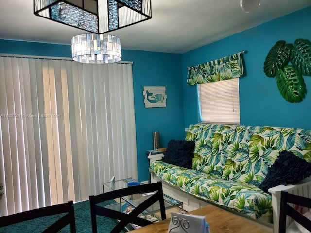 living room with hardwood / wood-style flooring