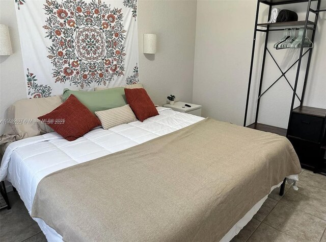 view of tiled bedroom