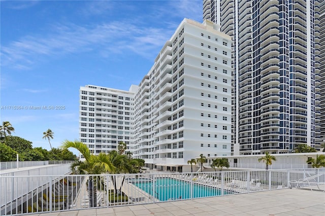 view of pool with a patio area