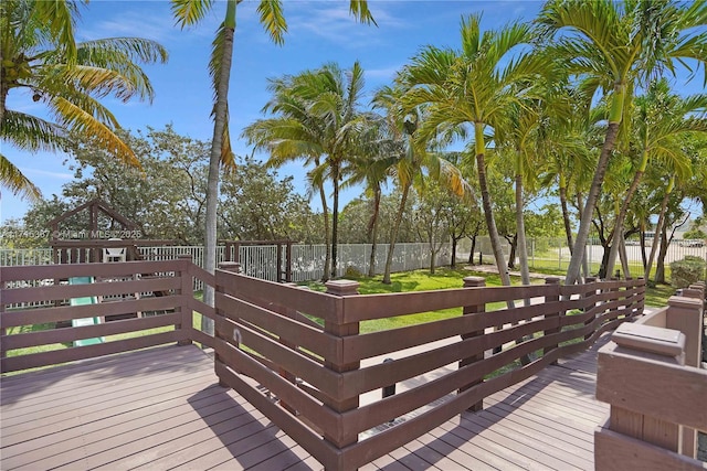 view of wooden terrace