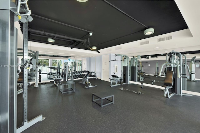 view of exercise room