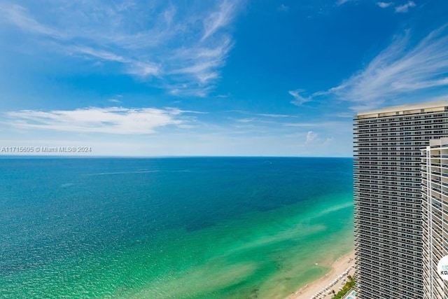 property view of water with a view of the beach