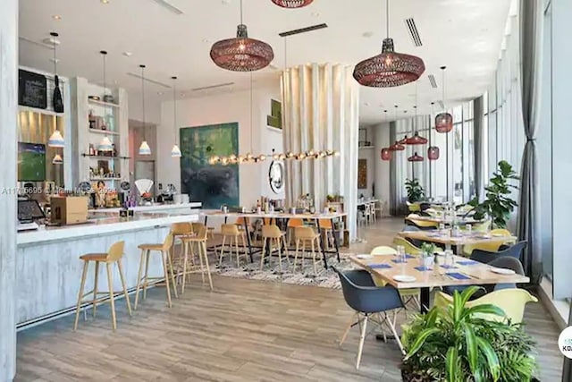 interior space featuring light wood-type flooring