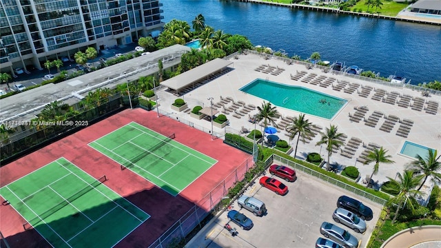 1985 S Ocean Dr Unit 6P, Hallandale Beach, FL 33009 - bird's eye view of a large body of water and a pool