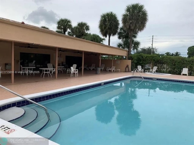 view of pool with a patio area