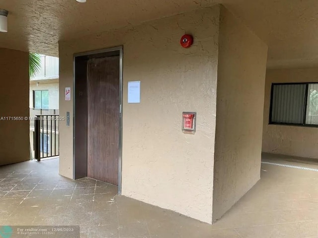 hall with elevator