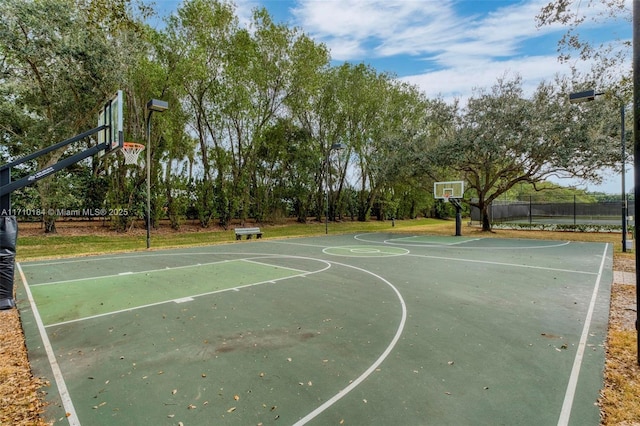 view of basketball court