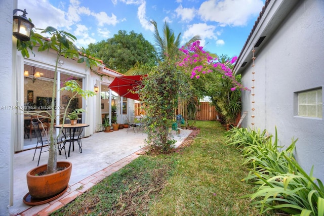 view of yard featuring a patio area