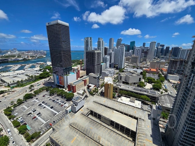 view of city with a water view