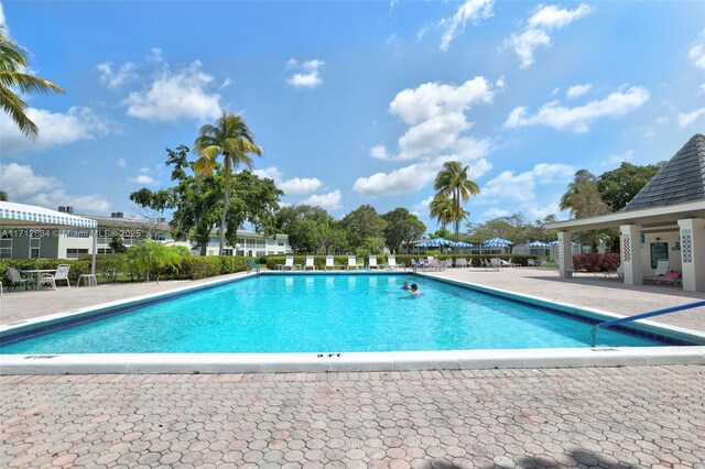 view of pool with a patio area