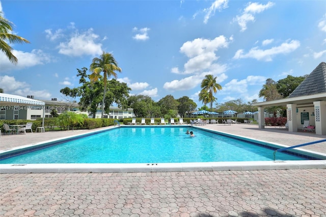 view of pool with a patio