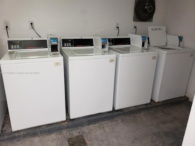 laundry area featuring independent washer and dryer