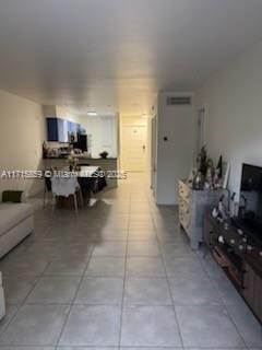 view of tiled living room