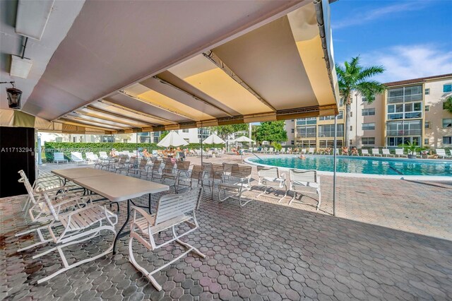 view of pool with a patio