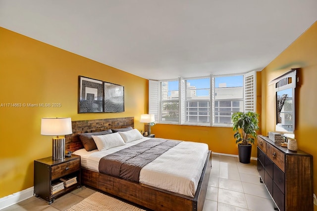 view of tiled bedroom